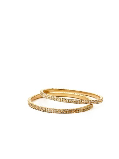 Royal Diadem Set of 2 Golden Bangles